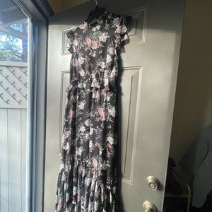 Ellison Black Floral Maxi Dress